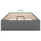vidaXL Ottoman Bed Frame without Mattress Dark Grey Single Fabric