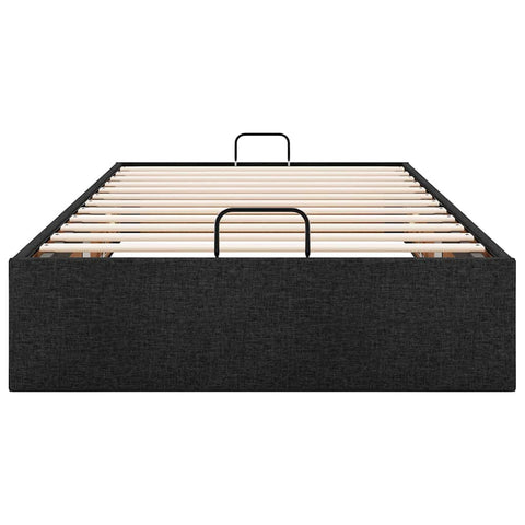 vidaXL Ottoman Bed Frame without Mattress Black Single Fabric