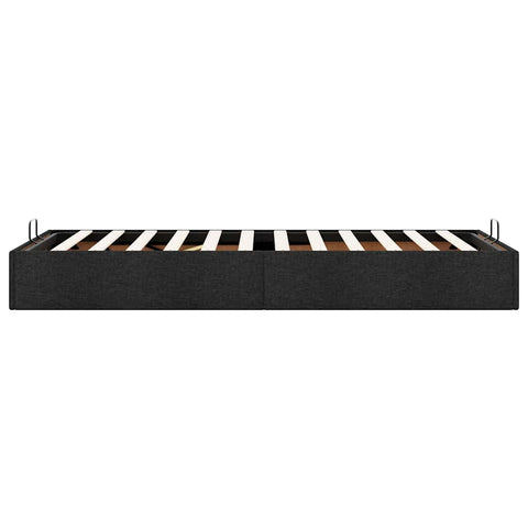 vidaXL Ottoman Bed Frame without Mattress Black Single Fabric