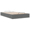 vidaXL Ottoman Bed Frame without Mattress Dark Grey Double Fabric