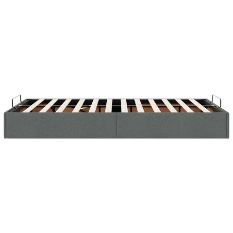 vidaXL Ottoman Bed Frame without Mattress Dark Grey Double Fabric