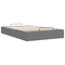 vidaXL Ottoman Bed Frame without Mattress Dark Grey Double Fabric