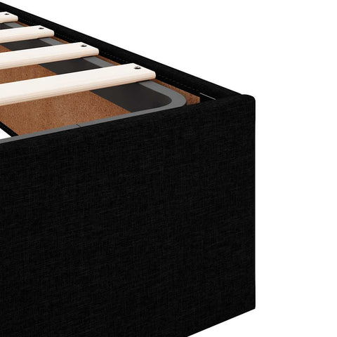 vidaXL Ottoman Bed Frame without Mattress Black Super King Fabric