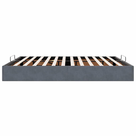 vidaXL Ottoman Bed Frame No Mattress Dark Grey 200x200 cm Velvet