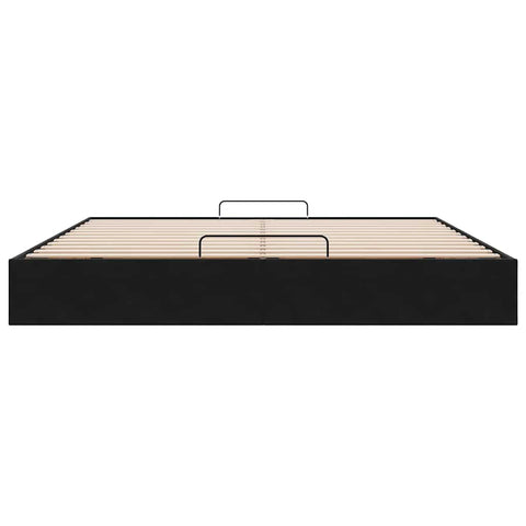 vidaXL Ottoman Bed Frame No Mattress Black 200x200 cm Velvet