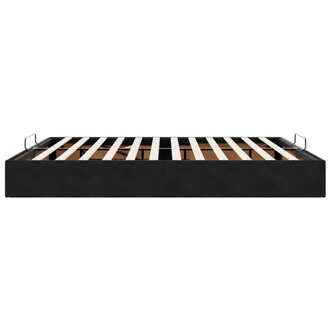 vidaXL Ottoman Bed Frame No Mattress Black 200x200 cm Velvet