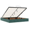 vidaXL Ottoman Bed Frame No Mattress Dark Green 200x200 cm Velvet