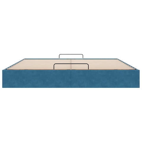 vidaXL Ottoman Bed Frame No Mattress Dark Blue 200x200 cm Velvet
