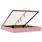 vidaXL Ottoman Bed Frame No Mattress Pink 200x200 cm Velvet