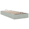 vidaXL Ottoman Bed Frame No Mattress Light Grey Single Velvet