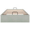 vidaXL Ottoman Bed Frame No Mattress Light Grey Single Velvet