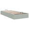 vidaXL Ottoman Bed Frame No Mattress Light Grey Single Velvet