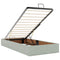 vidaXL Ottoman Bed Frame No Mattress Light Grey Single Velvet