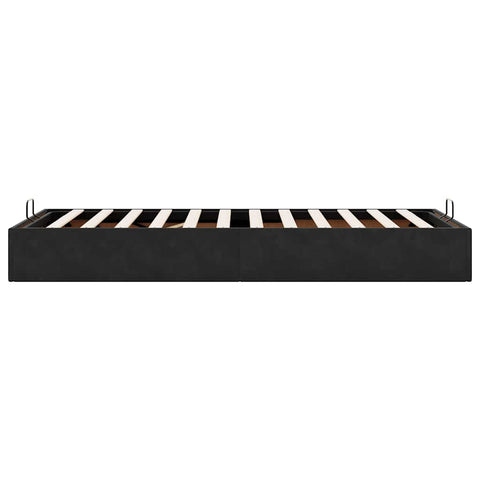 vidaXL Ottoman Bed Frame No Mattress Black Single Velvet