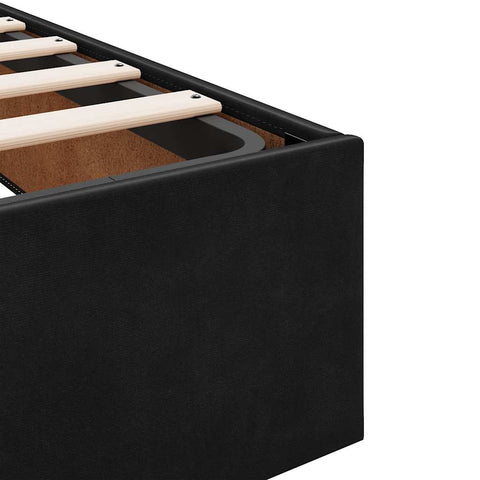 vidaXL Ottoman Bed Frame No Mattress Black Single Velvet