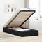 vidaXL Ottoman Bed Frame No Mattress Black Single Velvet