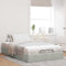 vidaXL Ottoman Bed Frame No Mattress Light Grey Double Velvet