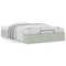 vidaXL Ottoman Bed Frame No Mattress Light Grey Double Velvet