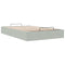 vidaXL Ottoman Bed Frame No Mattress Light Grey Double Velvet