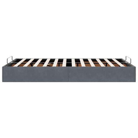 vidaXL Ottoman Bed Frame No Mattress Dark Grey Double Velvet