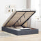 vidaXL Ottoman Bed Frame No Mattress Dark Grey Double Velvet