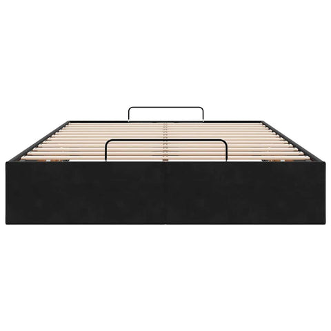 vidaXL Ottoman Bed Frame No Mattress Black Double Velvet