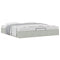 vidaXL Ottoman Bed Frame No Mattress Light Grey Super King Velvet
