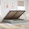 vidaXL Ottoman Bed Frame No Mattress Light Grey Super King Velvet