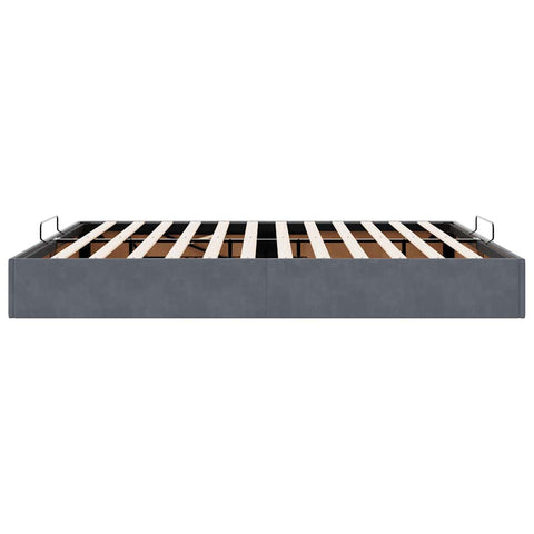 vidaXL Ottoman Bed Frame No Mattress Dark Grey Super King Velvet