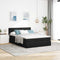 vidaXL Ottoman Bed with Mattress & LEDs Black 140x200cm Velvet