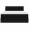 vidaXL Ottoman Bed with Mattress & LEDs Black 140x200cm Velvet