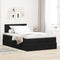 vidaXL Ottoman Bed with Mattress & LEDs Black 120x200cm Velvet