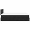 vidaXL Ottoman Bed with Mattress & LEDs Black 120x200cm Velvet