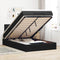 vidaXL Ottoman Bed with Mattress & LEDs Black 120x200cm Velvet