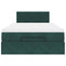 vidaXL Ottoman Bed with Mattress & LEDs Dark Green 120x200cm Velvet