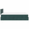 vidaXL Ottoman Bed with Mattress & LEDs Dark Green 120x200cm Velvet