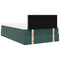 vidaXL Ottoman Bed with Mattress & LEDs Dark Green 120x200cm Velvet