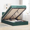 vidaXL Ottoman Bed with Mattress & LEDs Dark Green 120x200cm Velvet