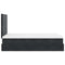 vidaXL Ottoman Bed with Mattresses Black 120x200cm Velvet