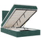 vidaXL Ottoman Bed with Mattresses Dark Green 120x200cm Velvet