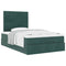 vidaXL Ottoman Bed with Mattresses Dark Green 120x200cm Velvet