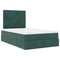 vidaXL Ottoman Bed with Mattresses Dark Green 120x200cm Velvet