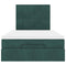 vidaXL Ottoman Bed with Mattresses Dark Green 120x200cm Velvet