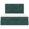 vidaXL Ottoman Bed with Mattresses Dark Green 140x190cm Velvet