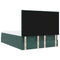 vidaXL Ottoman Bed with Mattresses Dark Green 140x190cm Velvet