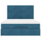 vidaXL Ottoman Bed with Mattresses Dark Blue 140x190cm Velvet