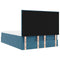 vidaXL Ottoman Bed with Mattresses Dark Blue 140x190cm Velvet