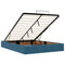 vidaXL Ottoman Bed with Mattresses Dark Blue 140x190cm Velvet