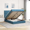 vidaXL Ottoman Bed with Mattresses Dark Blue 140x190cm Velvet