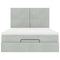 vidaXL Ottoman Bed with Mattresses Light Grey 140x200cm Velvet
